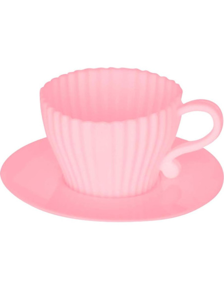 Set de 12 Moldes para Cupcakes de Silicona Evelots - Rosa
