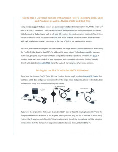 Receptor IR USB IReTV para Nvidia Shield y Fire TV 2