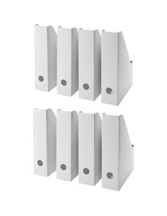 Soporte de Revistas de Cartón Blanco Shop&Save - Organizador 4 Unidades 2