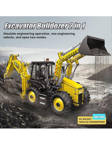 Set de Construcción Mould King 13112 Excavadora RC 2 en 1