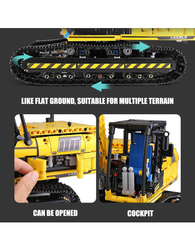 Set de Construcción Mould King 13112 Excavadora RC 2 en 1