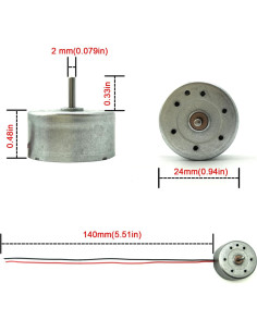 Mini Motor de Corriente Continua EUDAX 3V-12V 6500 RPM 2