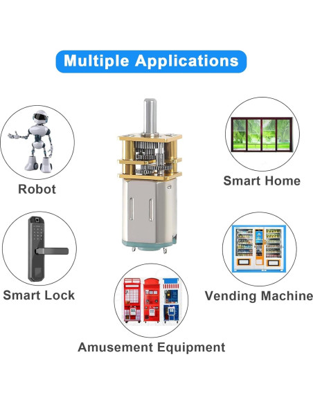 2 Motores de Reducción de Velocidad JUZITAO 6V 30RPM Mini Metal