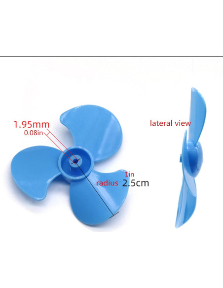 30 Hélices Mini 2mm Eje Skrnrhrery para Ventiladores