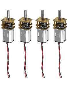 4 Motores de Engranaje Mini DC N20 3V-6V Metal para Robot DIY 2