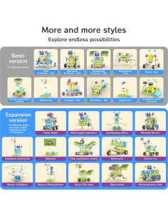 Kit de Juguetes STEM RISUNTOY 434 Piezas - Robots Solares 2