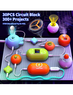 Kit de Circuitos Electrónicos RISUNTOY 31 Piezas 300+ Proyectos 2