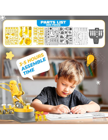 Brazo Robótico Hidráulico SMIESSKIDDO 3 en 1 - 220 Piezas STEM