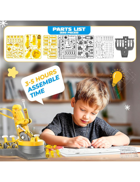 Brazo Robótico Hidráulico SMIESSKIDDO 3 en 1 - 220 Piezas STEM