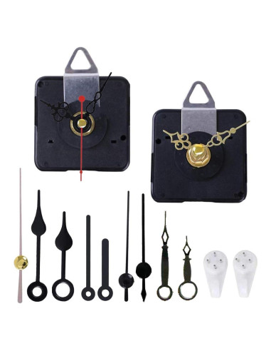 Kit de Mecanismos de Reloj HILLHOME 2 Piezas Sin Tictac