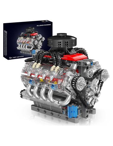 Modelo de Motor V8 Mini Nueris 487 Piezas Juguete STEM