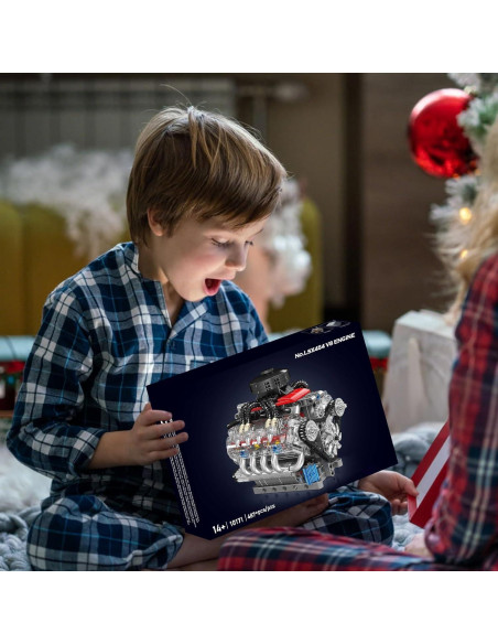 Modelo de Motor V8 Mini Nueris 487 Piezas Juguete STEM Modelo de Motor V8 Mini Nueris 487 Piezas Juguete STEM