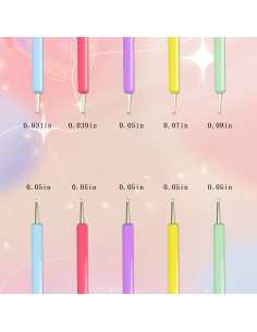 Set de 18 Pinceles para Arte de Uñas WOKOTO - Nylon y Madera 2