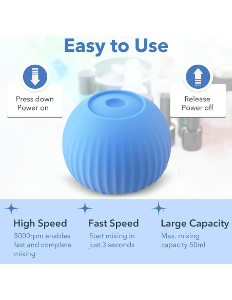 Mini Mezclador Vortex eLabPal 5000RPM Azul con 100 Bolas