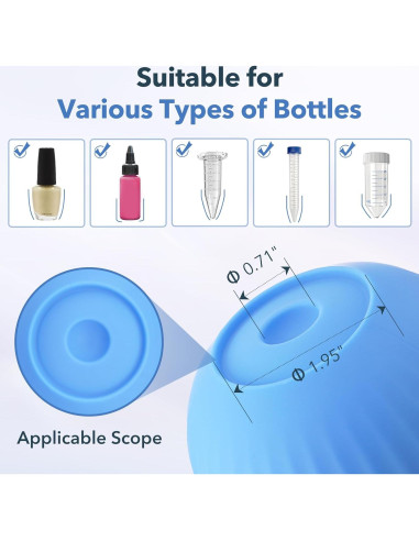 Mini Mezclador Vortex eLabPal 5000RPM Azul con 100 Bolas