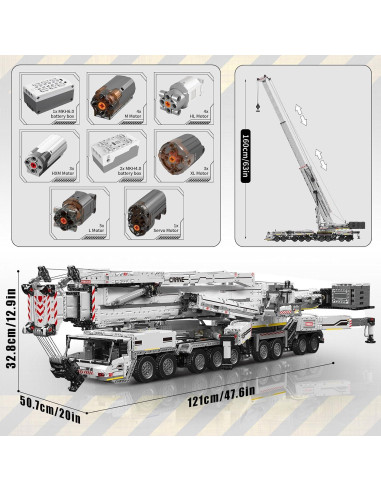 Set de Construcción Mould King 17007 Excavadora RC LTM11200