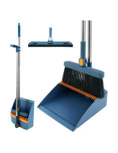 Juego de Escoba, Recogedor y Escobilla SHASUXTING Azul