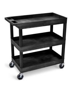 Carro de Utilidad Rodante 3 Niveles Stand Steady Negro 136 kg