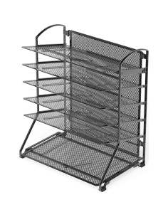 Organizador de Archivos Deslizante Simple Houseware 6 Niveles Negro 2