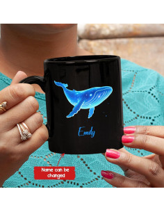 Taza de Cerámica Personalizada Ballena Azul 0.33L 0.44L 2