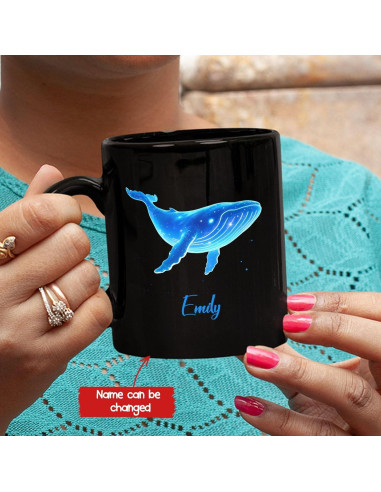 Taza de Cerámica Personalizada Ballena Azul 0.33L 0.44L