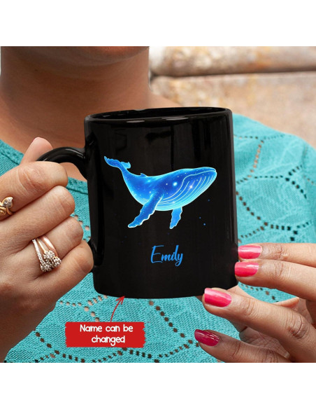 Taza de Cerámica Personalizada Ballena Azul 0.33L 0.44L