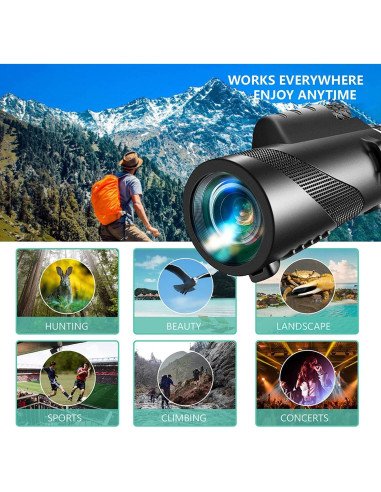 Monocular 80x100 PhysioPhyx HD para Smartphone - Alta Potencia