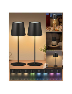 Lámpara de Mesa RGB Inalámbrica JCHPZR 2 Paquete 5000mAh