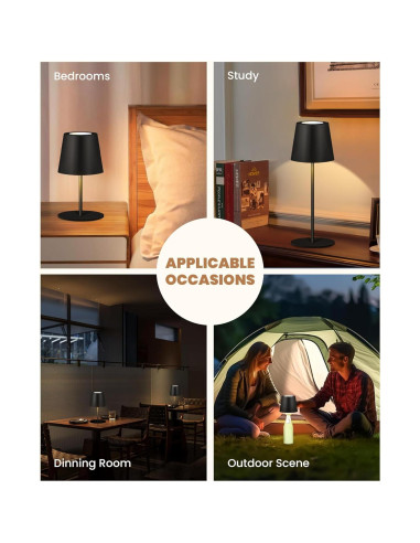 Lámpara de Mesa RGB Inalámbrica JCHPZR 2 Paquete 5000mAh