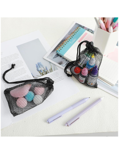 10 Bolsas de Malla Negra con Cierre de Cuerda 20x15 cm YUXIANLB