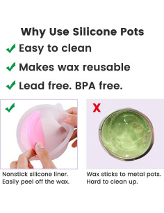 Tazón de Silicona Antiadherente Delanie 500ml para Calentador de Cera 2