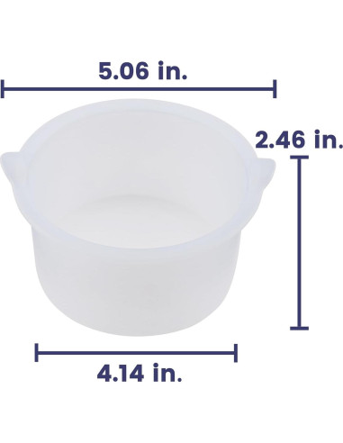 Tazón de Silicona Antiadherente Delanie 500ml para Calentador de Cera