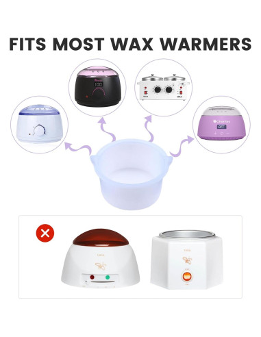 Tazón de Silicona Antiadherente Delanie 500ml para Calentador de Cera