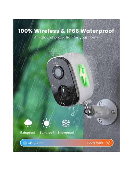 Cámara de Seguridad Inalámbrica Mysight 2K con Batería y AI Cámara de Seguridad Inalámbrica Mysight 2K con Batería y AI