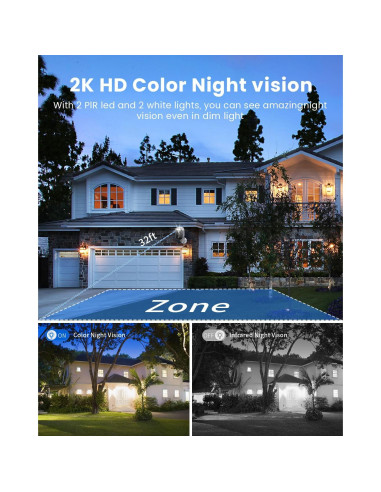 Cámara de Seguridad Inalámbrica Mysight 2K con Batería y AI