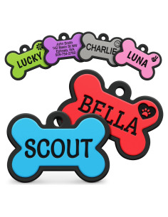 Etiqueta de Silicona Personalizada GoTags para Mascotas Azul