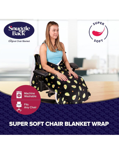 Manta para Silla de Oficina SnuggleBack Negra con Sherpa