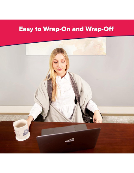 Manta para Silla de Oficina SnuggleBack Negra con Sherpa