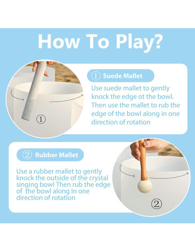 Juego de 7 Cuencos de Canto de Cristal 432HZ con Chakra