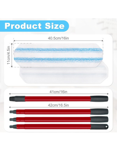 Paquete de 3 Paños de Reemplazo y Mango Ocedar H2prO