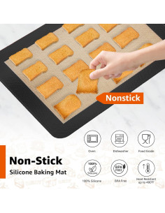 Tapetes de Silicona para Horno Sun3drucker 9x11" Antiadherentes 2