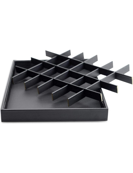 Bandeja Organizadora de Joyería Woodten de Cuero PU 24 Compartimentos Bandeja Organizadora de Joyería Woodten de Cuero PU 24 Compartimentos