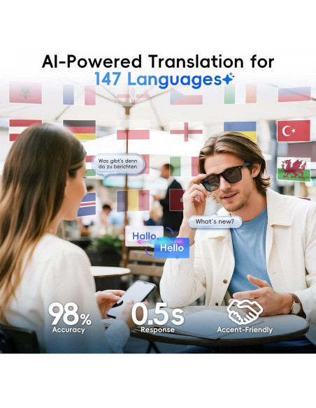 Gafas AI GetD GG13 con Lentes Polarizados y Bluetooth