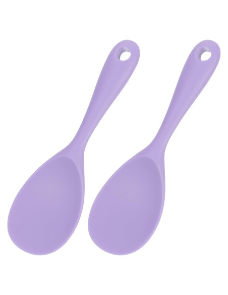 Cucharón de Arroz Silicona Antiadherente uxcell - 2 Piezas Morado