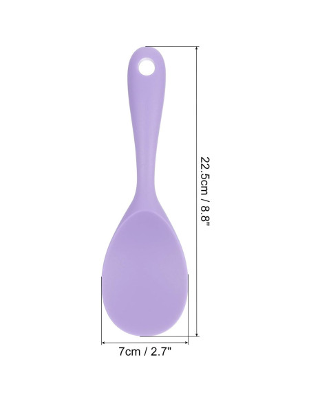 Cucharón de Arroz Silicona Antiadherente uxcell - 2 Piezas Morado