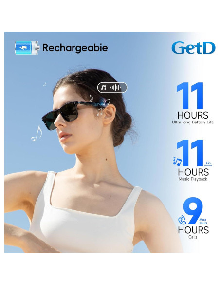 Gafas AI GetD GG13 con Lentes Polarizados y Bluetooth