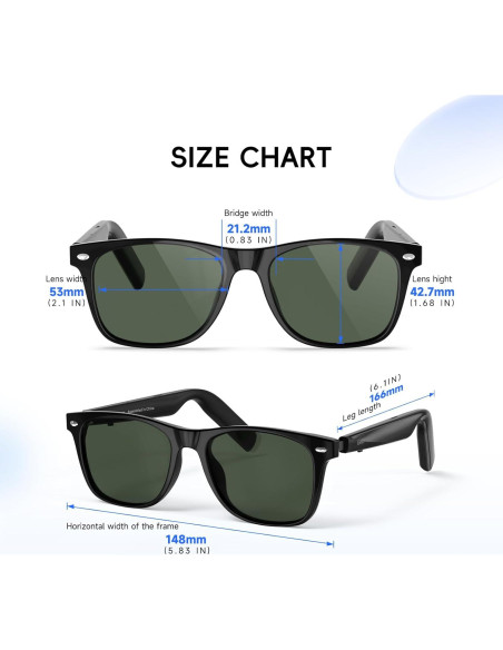 Gafas AI GetD GG13 con Lentes Polarizados y Bluetooth