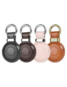 Funda de Cuero Genuino MOLOVA para AirTag - Paquete de 4