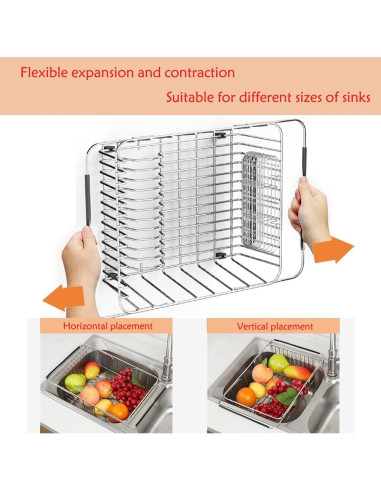 Escurridor de Platos NiuYichee Acero Inoxidable 38.6x27.9 cm