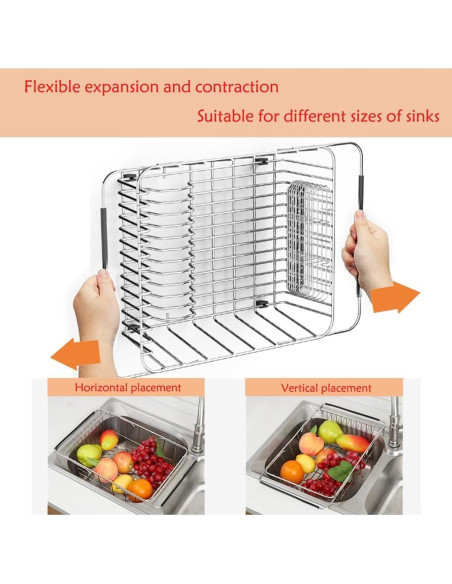 Escurridor de Platos NiuYichee Acero Inoxidable 38.6x27.9 cm
